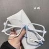 Gafas de Sol con Letras Cuadradas de Media Montura 2021 Nuevo Estilo Gafas de Sol Combinables Personalizadas Libro Rojo Celebridad de Internet Mismo Estilo Gafas de Sol