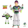 Fantasia infantil de Buzz Lightyear, sucesso de vendas internacionais, macacão para cosplay, ideal para apresentações e Halloween.