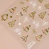 Redanco5D Repujado Ins Popular Dibujos Animados Bronceado Pegatinas para Uñas Árbol de Navidad Pegatinas Estéreo para Uñas He1412