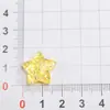 Acessórios de resina transparentes em formato de estrela de cinco pontas para DIY de capas de celular com cola cremosa, adesivos para copos de água e decorações de sapatos
