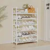 Estante para zapatos con reposabrazos Simple para el hogar Entrada Almacenamiento interior Estante a prueba de polvo Estante de almacenamiento para dormitorio de estudiante Zapatero A partir de una pieza
