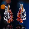 Pinduoduo Transfronterizo SHEIN Comercio Exterior Nuevo Diseño de Gota de Agua Media Flor Hebilla de Oreja Hebilla de Oreja Simple de Moda