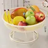 Bandeja de frutas secas para sala de estar, uso en casa, lujo ligero, bandeja de frutas para mesa de centro con drenaje, tazón de frutos secos de alta gama, bandeja multifuncional avanzada para snacks y dulces