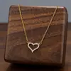 Comercio Exterior de Amazon Venta Caliente Collar de Acero de Titanio Temperamento Femenino Circonita Microincrustada Personalidad Cadena para Clavícula de Alto Sentido Colección Joyería