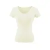 T364-Tejido Sexy y de Moda Estilo Europeo y Americano con Cuello en V para Mujer 2026 Primavera y Verano Nuevo Look Adelgazante para Chicas Tejido de Manga Corta