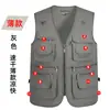 Chaleco de Malla Delgado de Secado Rápido para Hombre con Múltiples Bolsillos, Talla Grande 7XL