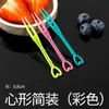 Garfo de fruta garfo para comer bolo de fruta garfo de sobremesa embalado individualmente descartável plástico transparente de dois dentes pegador de fruta doméstico