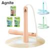 Deli Angnet F4136 Cuerda de Saltar Fluorescente Cuerda de Saltar de PVC 2.8m Mango Goma Cuerda de Saltar Universal para Estudiantes