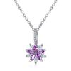 Collar de Flor de Platino Estilo Europeo y Americano AliExpress Tendencia Transfronteriza Moda Coreana Temperamento Cadena de Diamantes de Color Salida de Fábrica