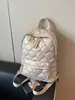 Mochila de Algodón de Gran Capacidad para Mujer 2025 Nuevo Estilo Simple Moda Casual Bolso Escolar Mochila Popular de Estilo Nicho