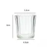 Amazon Mini Copa de Vidrio para Velas Restaurante Franja Vertical Tarro para Velas Sombra y Luz Portavelas de Aromaterapia Colorido Tazón Pequeño para Comida de Mascotas
