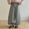 Pantalones deportivos para niña YOJIA, nuevo estilo invierno 2026, forrados de felpa y engrosados, pants para niños, de largo hasta el tobillo, ropa de invierno
