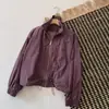 Chaqueta corta de manga larga con cremallera y cordón, cuello alto estilo coreano, para mujer, nueva de otoño, corte holgado, adelgazante, versátil, top tipo cárdigan