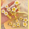 Nova série doce de frangipani acessórios de cabelo super fada presilha de flor corda de cabelo para rabo de cavalo franja presilha para cabelo quebrado