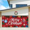 Temu Especial Transfronteiriço para Nova Tapeçaria de Porta de Garagem de Natal Festa em Casa Atmosfera de Feriado Pano Decorativo para Pendurar