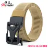 Cinturón Elástico para Deportes al Aire Libre para Hombre con Patrón de Tanque Hebilla Automática Cinturón de Senderismo Longitud Recortable