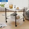 Carrito de Mesa de Centro Móvil, Mini Mesa para Sofá de Sala de Estar, Mesa con Ruedas y Estante de Almacenamiento para el Hogar, Carrito de Comedor Nórdico