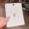 [Preservación de Color Plateado Grueso] 2025 Círculo Simple Ins Viento Zircón Collar Exquisito Ins alta calidad Viento Collar Joyería