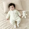 Ropa de una pieza fina de algodón para bebé recién nacido, mameluco para bebé de mes completo para niños y niñas, ropa de algodón puro para primavera, otoño, invierno, ropa de algodón Clase A