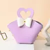 Caja Creativa de Dulces para Boda en Forma de Corazón, Bolsa de Dulces de Cuero en Forma de Corazón para Llevar en la Mano, Recuerdos de Boda, Regalos de Agradecimiento, Empaque para Dulces