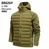 Atacado transfronteiriço de jaquetas de algodão canelado novas para outono e inverno para homens, casacos leves de algodão com capuz, blusas, agasalhos quentes multicoloridos