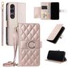 Adequado para Capa de Couro para Celular Iphone17, Samsung S26 Fivela de Anel Sucção Magnética Estilo Pequeno Perfume Capa Protetora Transversal A57