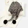 Bufanda triangular de bola de pelo Dongdaemun otoño e invierno linda chica versátil estudiante cálida cómoda bufanda de punto ins