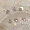 Flor de Ciruelo Cristal Strass Decoraciones para Uñas Ultra Brillantes Tridimensionales Blanco Transparente Rosa Flor de Aleación Flor Terminada Bola de Strass Artículo Caliente de Celebridad de Internet