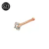 Ventas Directas de Fábrica Titanio F136 Aleación G23 Barra Recta Barra Curva Joyería para Piercing Incrustada con Circonita Tachuela para Nariz Tachuela para Oreja