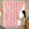 Cortinas de Velcro para Janelas de Canto de Quarto, Instalação sem Furos, Blackout Autoadesivo, Dropshipping Transfronteiriço, Cortinas com Estampa de Desenho