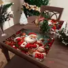 Temu Transfronterizo Nuevo Individual Navideño Decoración de Mesa Lino Árbol de Navidad Mantel Individual Aislamiento Impermeable Estilo Simple