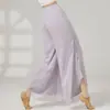 Pantalones de Chifón con Abertura para Danza Clásica Danza Moderna Danza China Pantalones de Práctica de Verano Pantalones de Pierna Ancha de Gasa para Mujer