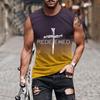 Europa y Estados Unidos verano transfronterizo nuevo comercio exterior para hombre Amazon chaleco explosivo impresión degradada 3D cuello redondo chaleco para hombre