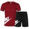 Pantalones cortos de manga corta de verano para hombre, camiseta holgada para entrenamiento de baloncesto, fitness y running, traje deportivo informal