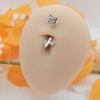 Europeo y americano transfronterizo Amazon pequeño súper picante uña del ombligo sexy hoja de rosa piercing corporal anillo del ombligo uña del ombligo