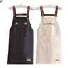 Avental Doméstico de Cozinha Impermeável e à Prova de Óleo Roupa de Trabalho impressão de logotipo Avental Especial para Catering Feminino JS0011