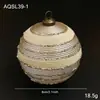 Nueva Bola de Navidad de 8 cm en Color Champaña con Purpurina y Polvo Dorado, Adorno Decorativo Vintage para Colgar en el Árbol de Navidad