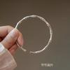 Nuevo Pulsera de Bambú para Mujer, Diseño Abierto Sólido, Estilo Juvenil, Estilo Étnico Plateado, Pulsera de Plata Pura, Regalo de Cumpleaños para Novia