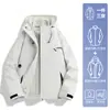 Chaqueta Woodpecker para Hombre y Mujer Otoño Exterior Tres en Uno Cortavientos e Impermeable Traje de Montañismo para Pareja Chaqueta con Capucha