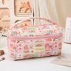 Bolsa Cosmética Estilo Coreano Nueva Gran Capacidad Acolchada Portátil Bolsa de Almacenamiento Diseño Nicho Alto Valor Bolsa de Aseo de Dibujos Animados