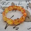 Pulsera de Hilo Tejida a Mano de Ámbar Acrílico Estilo Étnico para Suministro en Vivo de Influencers de Moda al por Mayor para Hombres y Mujeres Pulsera Semicircular