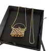 Estilo francés lujo ligero alta gama moda elegante ins oro completo diamante hueco bolso colgante de collar collar cadena cruzada para mujer
