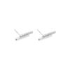 Aretes de una palabra para mujer, Aretes de aguja de plata, Aretes sencillos de estilo frío para mujer, Aretes pequeños, Nueva tendencia 2025