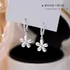 Pendientes de flor de plata de ley 925 para mujer, nuevo modelo 2023, diseño de nicho, pendientes de lujo ligero de verano
