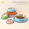 Spot atacado Pipitao Teddy Golden retriever tigela de cachorro multicolorido impressão spray de aço inoxidável Pet Bowl Pet Bowl