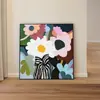 Pintura Decorativa de Parede de Fundo de Sofá Mosaico Geométrico Moderno Quarto Praça Sala de Jantar Pintura Suspensa Sala de Estar Entrada Murais