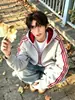 Sudadera con capucha gruesa para hombre de Otoño y Primavera, tres rayas, bloques de color, chaqueta cárdigan con cremallera, top casual holgado de hombros caídos