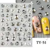 Adesivos de Unhas Artísticas Novos Transfronteiriços Estereoscópicos em Relevo Desenho Animado Floco de Neve de Natal Árvore de Natal Cordão de Luzes Boneco de Neve Adesivos de Unha de Natal