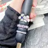 Anillo Abierto de Flor de Zircón con Goteo de Aceite Esmaltado de Diseñador Único para Mujer, Anillo Versátil Apilable de Moda Dulce y Fresco