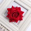 Cabeza de Rosa de Terciopelo Simulado Pastel Horneado Rosa Roja Material para Corsage Flor Decorativa para Ropa Flor de Boda